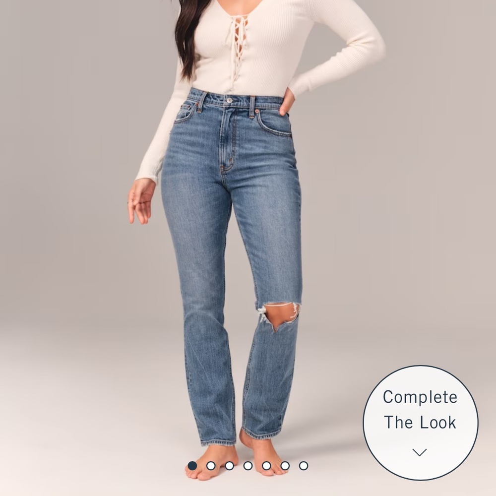 Curve Love Ultra High Rise Slim Straight Jeans used Pants are hemmed